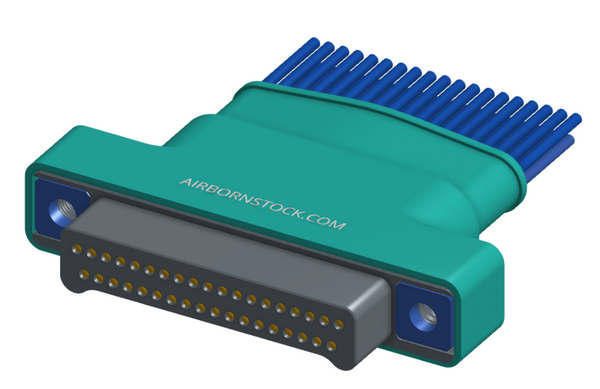NM-253-037-161-THAA - Nano-miniature D-shaped I/O connector with a factory installed backshell, 2 rows of 37 contacts, and threaded holes for attachment hardware. (PLug)