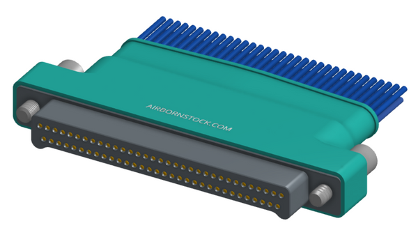 NM-252-065-161-JCAA - Nano-miniature D-shaped I/O connector with a factory installed backshell, 2 rows of 65 contacts, and turning jackscrew attachment hardware. (Plug)