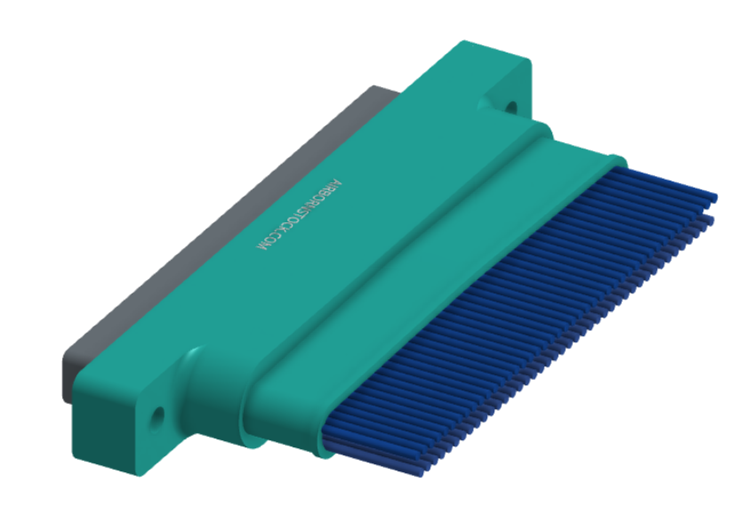 NM-252-085-161-THAA - Nano-miniature D-shaped I/O connector with a factory installed backshell, 2 rows of 85 contacts, and threaded holes for attachment hardware. (PLug)
