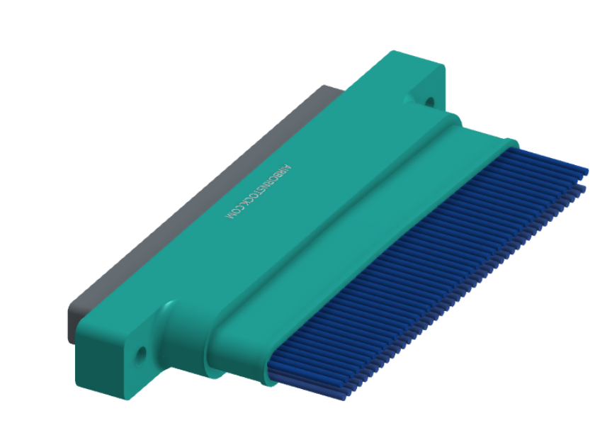 NM-252-091-161-THAA - Nano-miniature D-shaped I/O connector with a factory installed backshell, 2 rows of 91 contacts, and threaded holes for attachment hardware. (PLug)