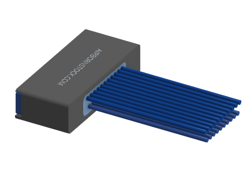 NM-224-021-261-THAA - Nano-miniature D-shaped I/O connector, 2 rows of 21 contacts, and threaded holes for attachment hardware. (Receptacle)