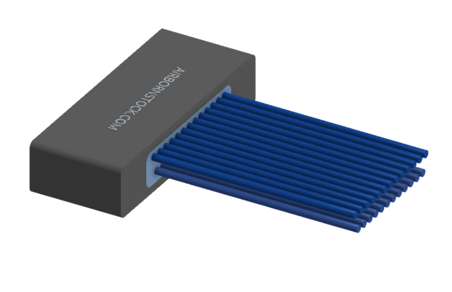 NM-224-025-261-00AA - Nano-miniature D-shaped I/O connector, 2 rows of 25 contacts, and no hardware. (Receptacle)