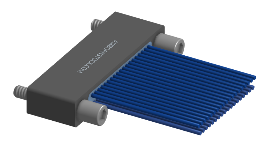 NM-222-037-261-JCAA - Nano-miniature D-shaped I/O connector, 2 rows of 37 contacts, and turning jackscrew attachment hardware.