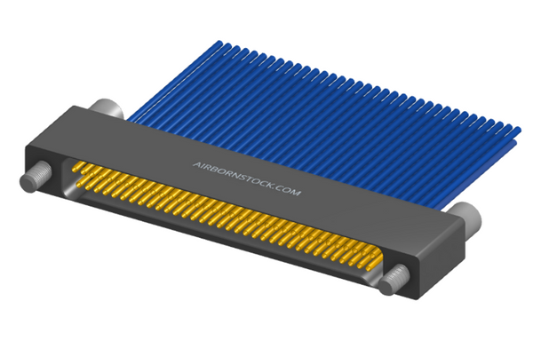 NM-222-069-261-JCAA - Nano-miniature D-shaped I/O connector, 2 rows of 69 contacts, and turning jackscrew attachment hardware.