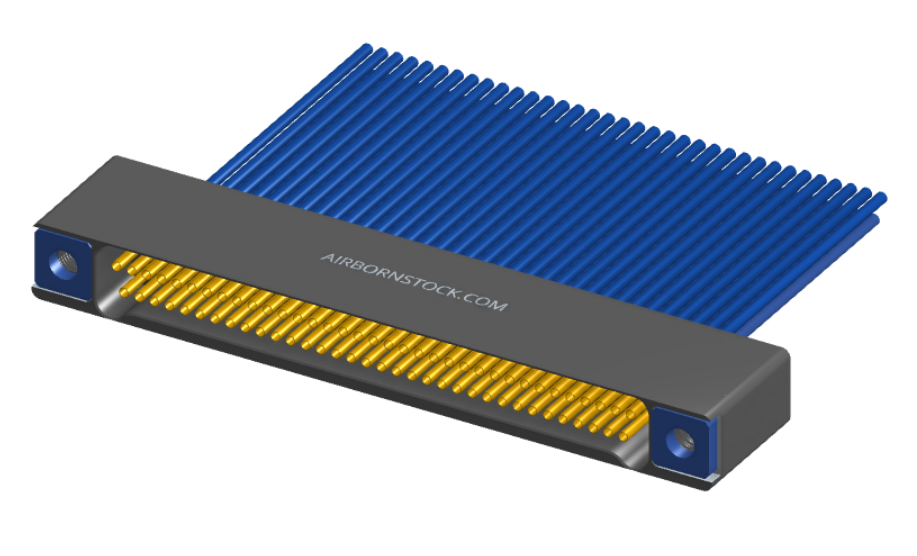 NM-223-069-261-THAA - Nano-miniature D-shaped I/O connector, 2 rows of 69 contacts, and threaded holes for attachment hardware. (Receptacle)
