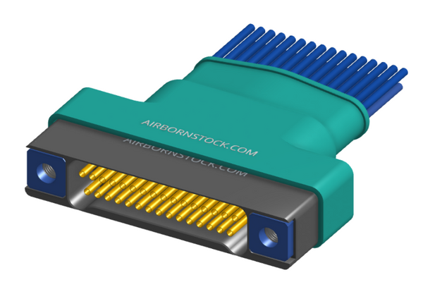 NM-262-031-261-THAA - Nano-miniature D-shaped I/O connector, 2 rows of 31 contacts, and threaded holes for attachment hardware. (Receptacle)