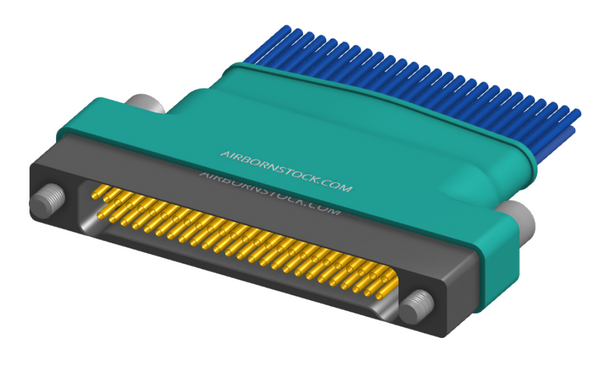 NM-264-051-261-JCAA - Nano-miniature D-shaped I/O connector, 2 rows of 51 contacts, and turning jackscrew attachment hardware.