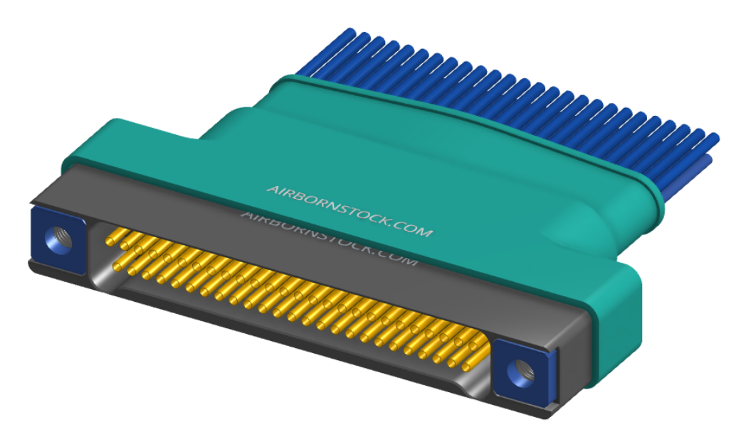 NM-264-051-261-THAA - Nano-miniature D-shaped I/O connector, 2 rows of 51 contacts, and threaded holes for attachment hardware. (Receptacle)