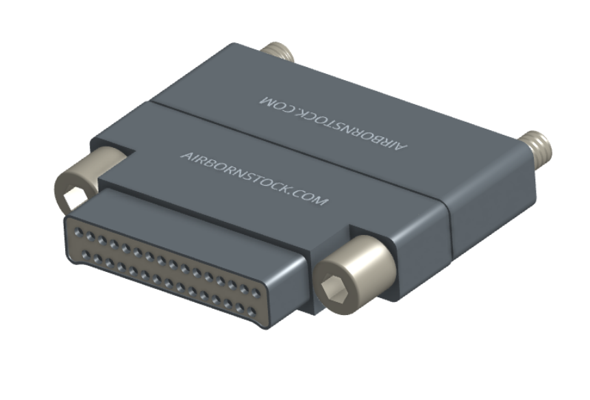 NMCS-2S5-031-PTRJ - Nano-D Connector Saver, 31 contacts, titanium body material, and plug with threaded holes and receptacle with turning jackscrew hardware.
