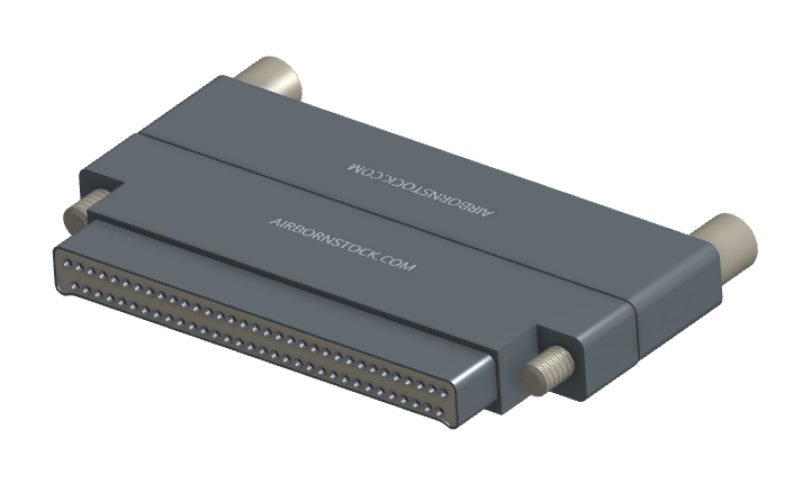 NMCS-2S5-065-PJRT - Nano-D Connector Saver, 65 contacts, titanium body material, and plug with turning jackscrew attachment hardware and receptacle with threaded holes.