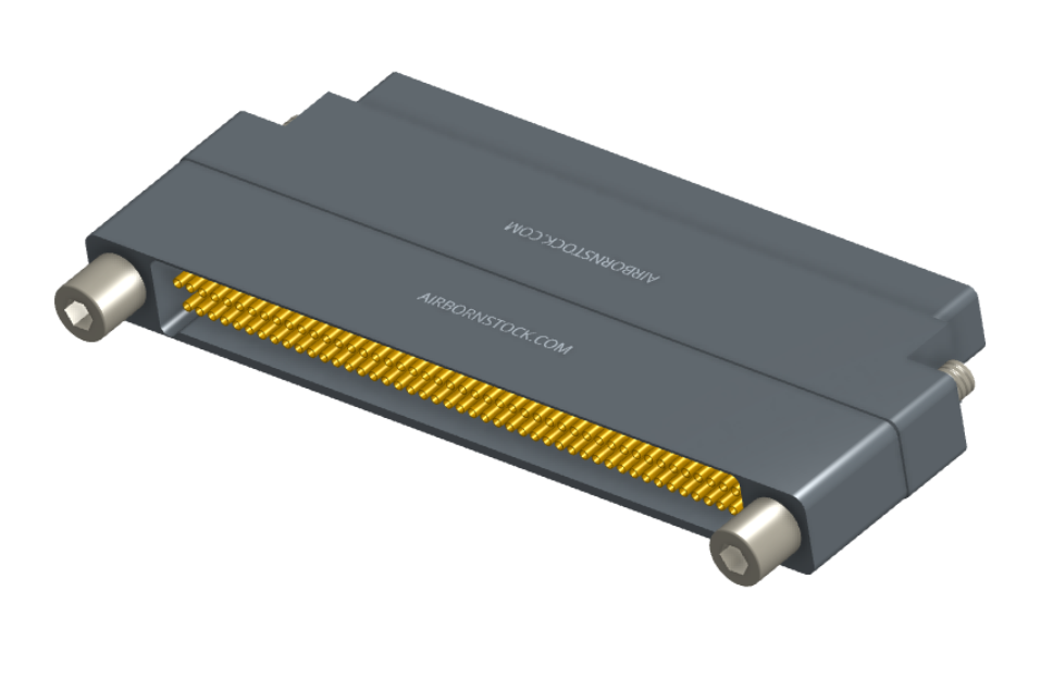 NMCS-2S5-091-PJRT - Nano-D Connector Saver, 91 contacts, titanium body material, and plug with turning jackscrew attachment hardware and receptacle with threaded holes.