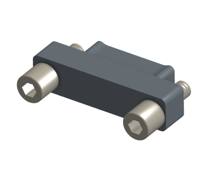 NMSH-215-021-125-JC00 - Nano-D Shorting Connector, 21 contacts, titanium body material, and turning jackscrew attachment hardware (Plug).