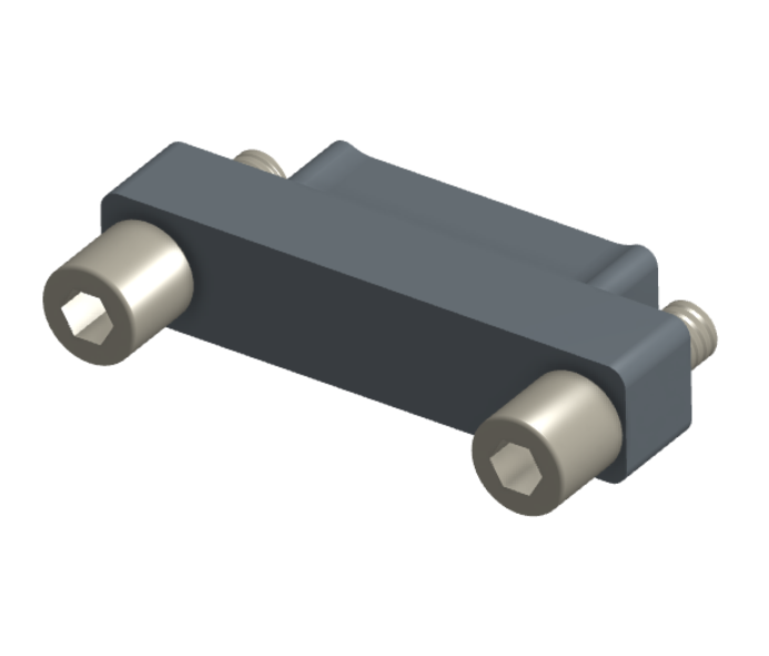 NMSH-215-025-125-JC00 - Nano-D Shorting Connector, 25 contacts, titanium body material, and turning jackscrew attachment hardware (Plug).