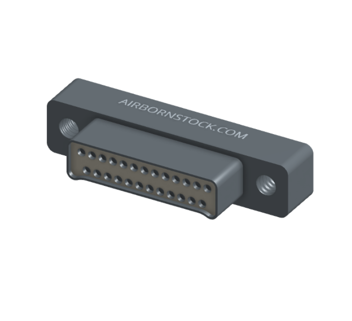 NMSH-215-025-128-TH00 - Nano-D Shorting Connector, 25 contacts, titanium body material, and threaded holes for attachment hardware. (Plug)