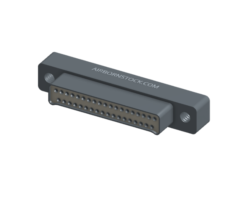NMSH-215-037-128-TH00 - Nano-D Shorting Connector, 37 contacts, titanium body material, and threaded holes for attachment hardware. (Plug)