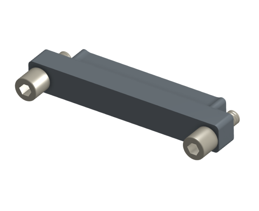 NMSH-215-051-125-JC00 - Nano-D Shorting Connector, 51 contacts, titanium body material, and turning jackscrew attachment hardware (Plug).