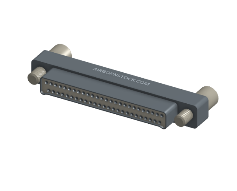 NMSH-215-051-125-JC00 - Nano-D Shorting Connector, 51 contacts, titanium body material, and turning jackscrew attachment hardware (Plug).
