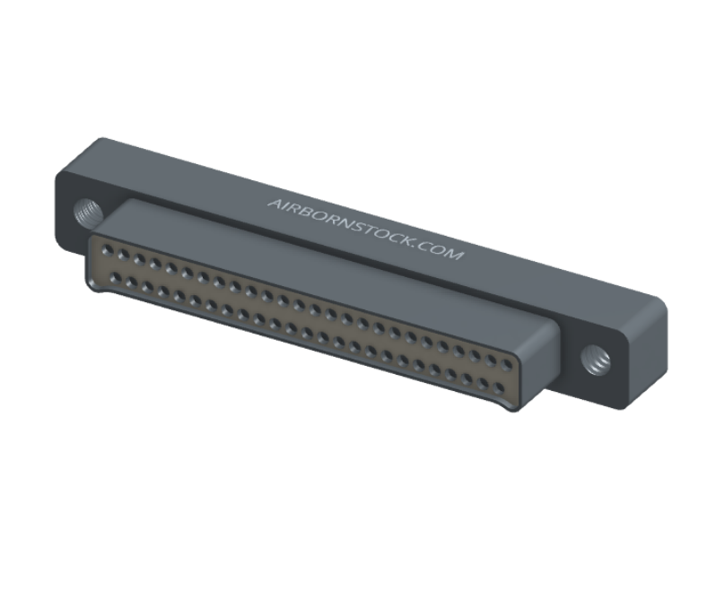 NMSH-215-051-128-TH00 - Nano-D Shorting Connector, 51 contacts, titanium body material, and threaded holes for attachment hardware. (Plug)