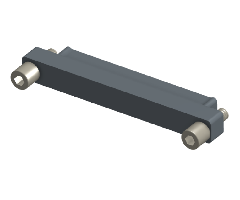 NMSH-215-065-125-JC00 - Nano-D Shorting Connector, 65 contacts, titanium body material, and turning jackscrew attachment hardware (Plug).