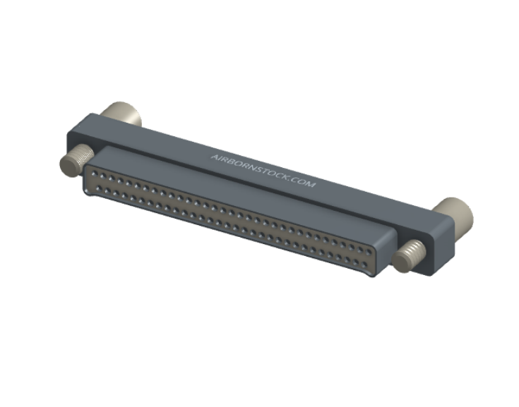 NMSH-215-065-125-JC00 - Nano-D Shorting Connector, 65 contacts, titanium body material, and turning jackscrew attachment hardware (Plug).