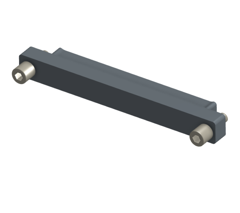 NMSH-215-085-128-JC00 - Nano-D Shorting Connector, 85 contacts, titanium body material, and turning jackscrew attachment hardware (Plug).