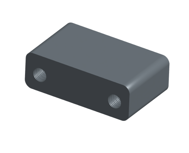 NMSH-2L5-009-225-TH00 - Nano-D Shorting Connector, 9 contacts, titanium body material, and threaded holes for attachment hardware. (Receptacle)