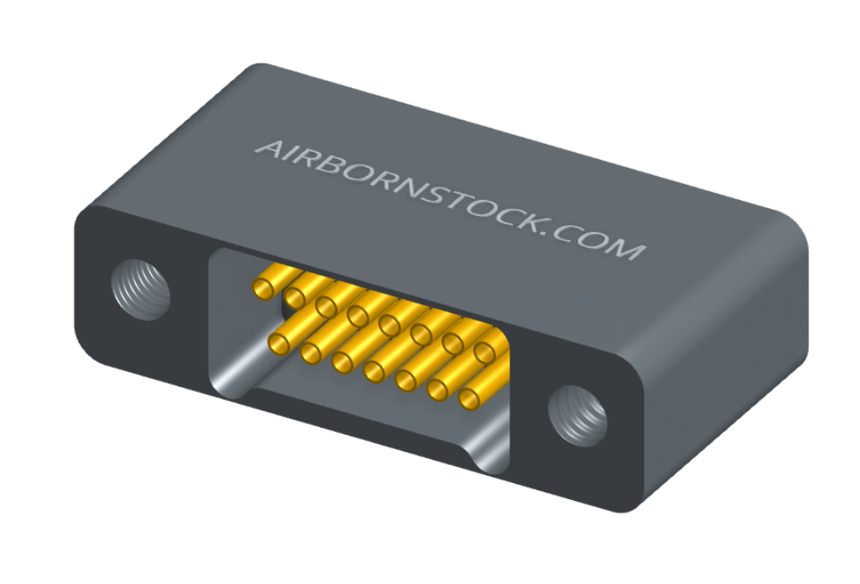 NMSH-2L5-015-228-TH00 - Nano-D Shorting Connector, 15 contacts, titanium body material, and threaded holes for attachment hardware. (Receptacle)