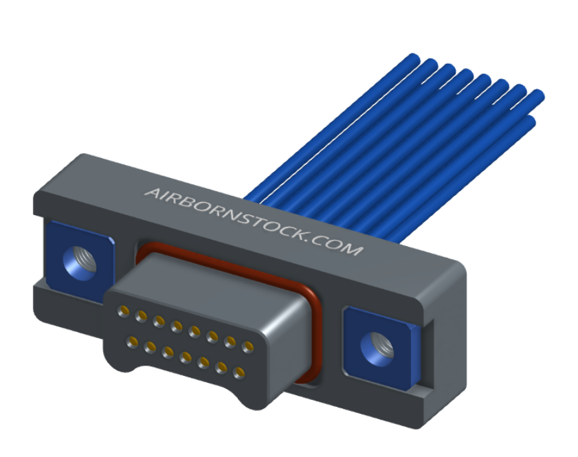 NMSP-213-015-161-JCAA - Splashproof Nano-miniature D-shaped I/O connector, 2 rows with 15 contacts, and turning jackscrew attachment hardware. (Plug)