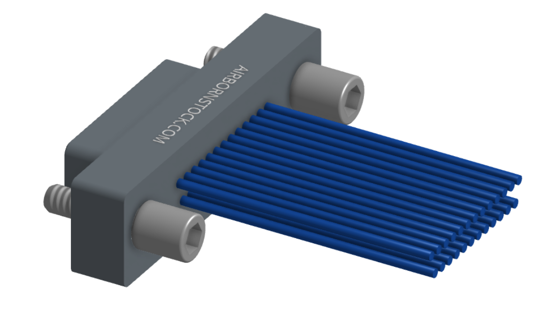 NMSP-214-025-161-JCAA - Splashproof Nano-miniature D-shaped I/O connector, 2 rows with 25 contacts, and turning jackscrew attachment hardware. (Plug)