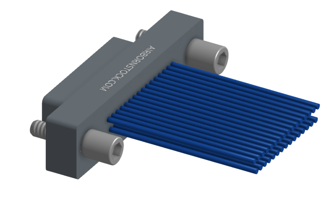 NMSP-215-031-161-JCAA - Splashproof Nano-miniature D-shaped I/O connector, 2 rows with 31 contacts, and turning jackscrew attachment hardware. (Plug)