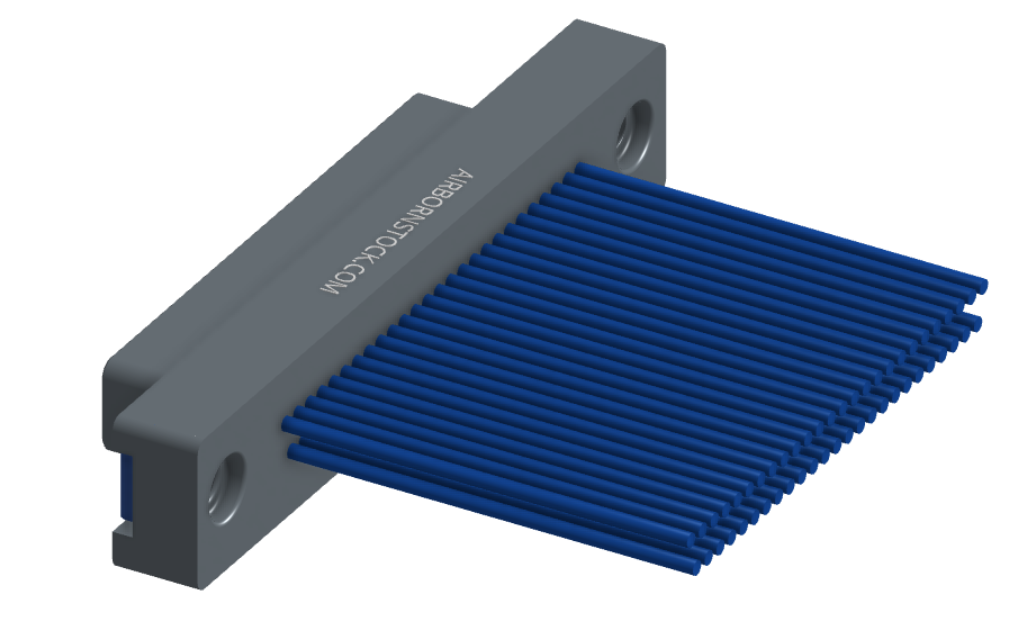 NMSP-213-051-161-JCAA - Splashproof Nano-miniature D-shaped I/O connector, 2 rows with 51 contacts, and turning jackscrew attachment hardware. (Plug)