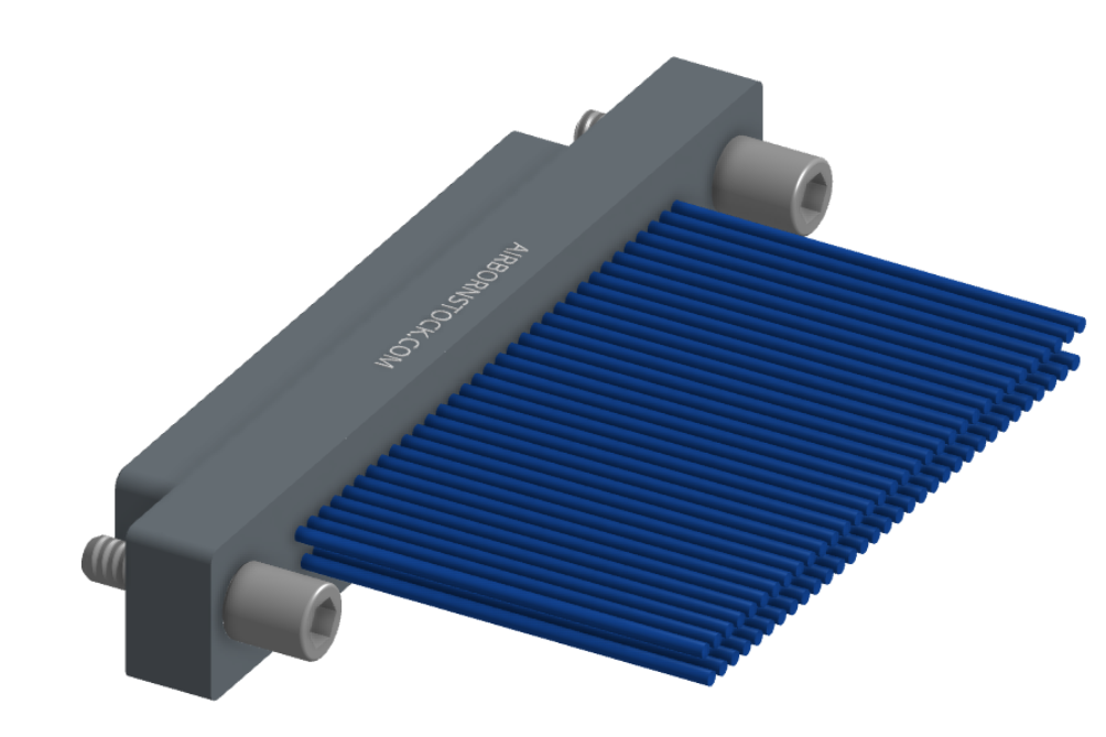 NMSP-214-065-161-JCAA - Splashproof Nano-miniature D-shaped I/O connector, 2 rows with 65 contacts, and turning jackscrew attachment hardware. (Plug)