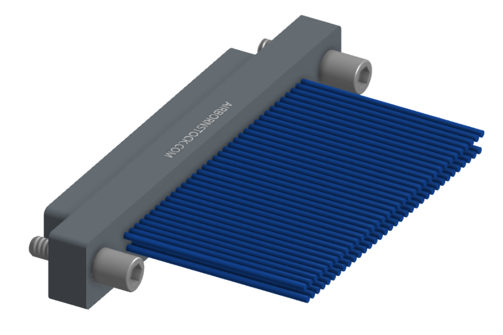 NMSP-215-069-161-JCAA - Splashproof Nano-miniature D-shaped I/O connector, 2 rows with 69 contacts, and turning jackscrew attachment hardware. (Plug)