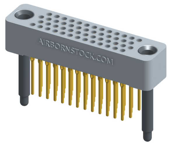 RC422-052-221-4100 - Full profile board-to-board stackable connector, 4 rows and 13 columns (52 total contacts), and guide hardware.