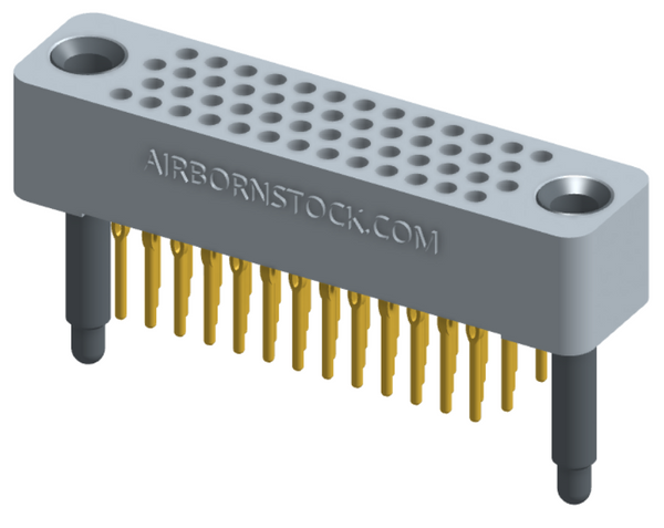 RC422-052-301-3900 - Full profile board-to-board stackable connector, 4 rows and 13 columns (52 total contacts), and guide hardware.