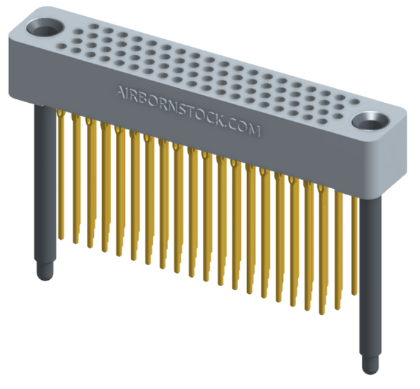 RC422-076-251-4400 - Full profile board-to-board stackable connector, 4 rows and 19 columns (76 total contacts), and guide hardware.