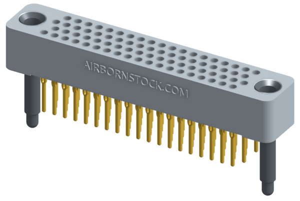 RC422-076-301-39FT - Full profile board-to-board stackable connector, 4 rows and 19 columns (76 total contacts), and guide hardware with female thread.