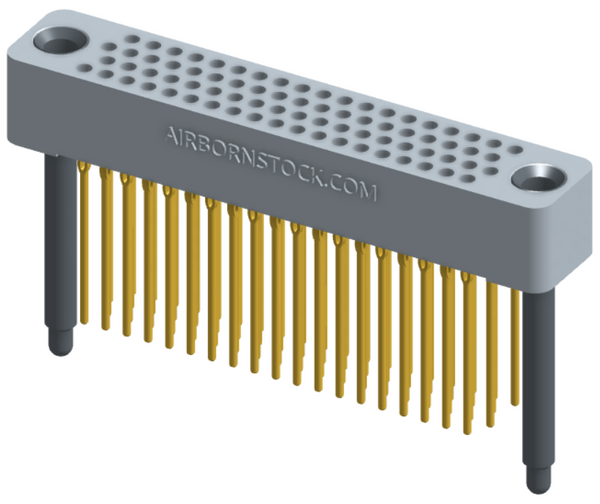 RC422-076-371-46FT - Full profile board-to-board stackable connector, 4 rows and 19 columns (76 total contacts), and guide hardware with female thread.