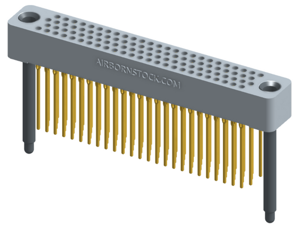 RC422-100-241-4300 - Full profile board-to-board stackable connector, 4 rows and 25 columns (100 total contacts), and guide hardware.