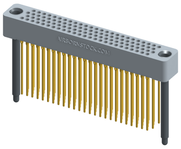 RC422-100-351-4400 - Full profile board-to-board stackable connector, 4 rows and 25 columns (100 total contacts), and guide hardware.