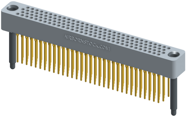 RC422-128-231-42FT - Full profile board-to-board stackable connector, 4 rows and 32 columns (128 total contacts), and guide hardware with female thread.