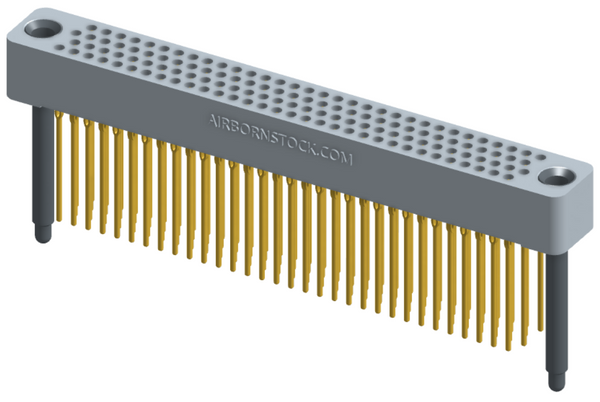 RC422-128-271-4600 - Full profile board-to-board stackable connector, 4 rows and 32 columns (128 total contacts), and guide hardware.