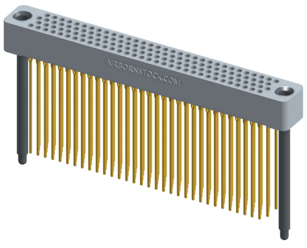 RC422-128-281-47FT - Full profile board-to-board stackable connector, 4 rows and 32 columns (128 total contacts), and guide hardware with female thread.