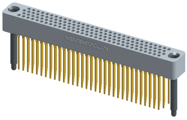 RC422-128-331-4200 - Full profile board-to-board stackable connector, 4 rows and 32 columns (128 total contacts), and guide hardware.