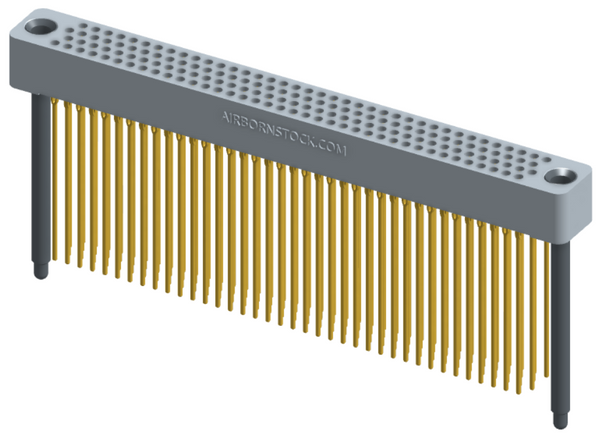 RC422-152-281-47FT - Full profile board-to-board stackable connector, 4 rows and 38 columns (152 total contacts), and guide hardware with female thread.