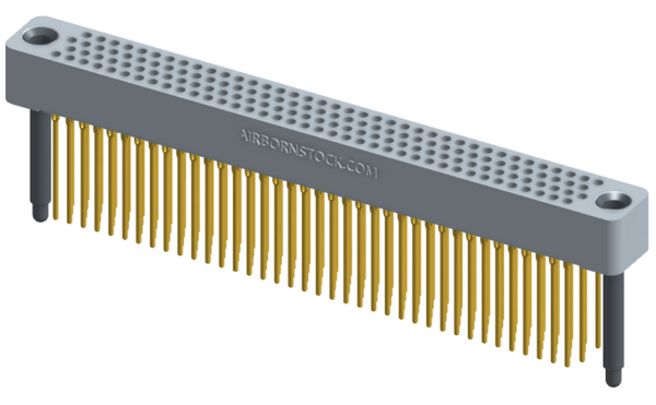 RC422-152-331-42FT - Full profile board-to-board stackable connector, 4 rows and 38 columns (152 total contacts), and guide hardware with female thread.