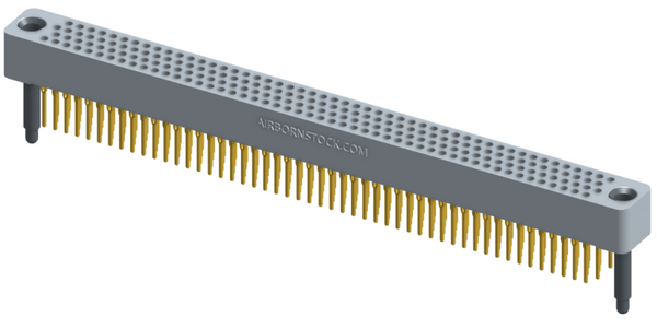 RC422-200-211-40FT - Full profile board-to-board stackable connector, 4 rows and 50 columns (200 total contacts), and guide hardware with female thread.