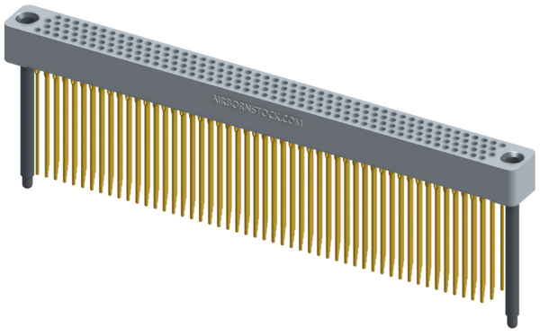 RC422-200-361-45FT - Full profile board-to-board stackable connector, 4 rows and 50 columns (200 total contacts), and guide hardware with female thread.
