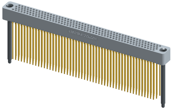 RC422-200-381-47FT - Full profile board-to-board stackable connector, 4 rows and 50 columns (200 total contacts), and guide hardware with female thread.