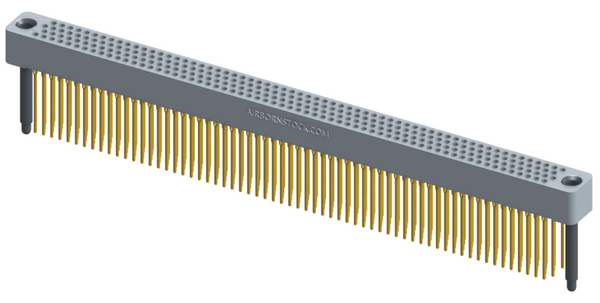 RC422-252-331-42FT - Full profile board-to-board stackable connector, 4 rows and 63 columns (252 total contacts), and guide hardware with female thread.